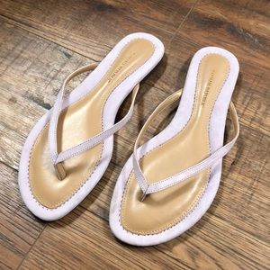 Banana Republic Powder Purple Suede flip flops